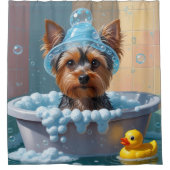 Rideaux De Douche Yorkshire Terrier Sloppy Sleepy mignon drôle (Devant)