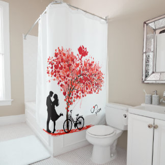 Rideaux De Douche You and Me, and Cupid Shower Curtain
