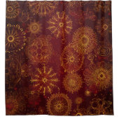 Rideaux De Douche Yuletide Opulence : Threads dorés de Noël (Devant)