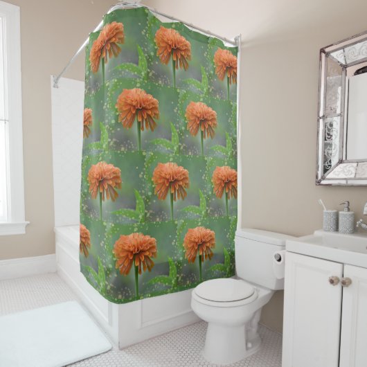 Rideaux De Douche Zazzled Zinnia (En situation)