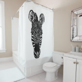 Rideaux De Douche Zebra Head (En situation)