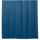 Rideaux De Douche Zebra Palm Hawaiian Tropical Denim Blue (Devant)