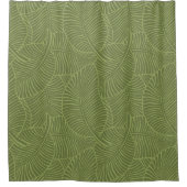 Rideaux De Douche Zebra Palm Hawaiian Tropical Olive green (Devant)