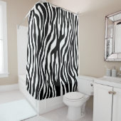 Rideaux De Douche Zebra rayures motif noir & blanc + vos idées (En situation)