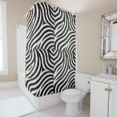 Rideaux De Douche Zebra Stripes Impression moderne (En situation)