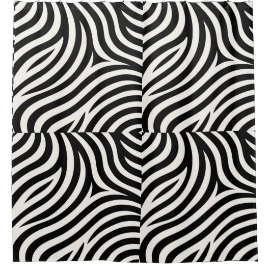 Rideaux De Douche Zebra Stripes Impression moderne (Devant)