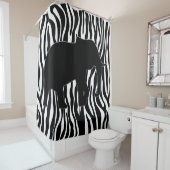 Rideaux De Douche Zebra Stripes Motif avec Elephant + vos idées (En situation)