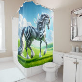 Rideaux De Douche Zebra Unicorn (En situation)