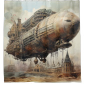 Rideaux De Douche Zeppelin Steampunk vintage (2) (Devant)