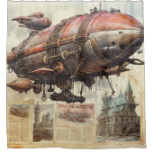 Rideaux De Douche Zeppelin Steampunk vintage (9) (Devant)