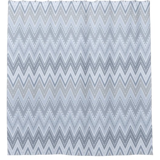 Rideaux De Douche Zigzag bleu clair (Devant)