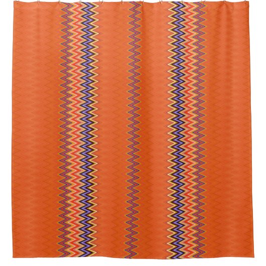 Rideaux De Douche Zigzag orange (Devant)