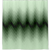 Rideaux De Douche Zigzag vert foncé et menthe. lancer l'oreiller (Devant)