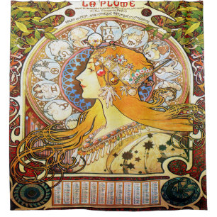 Rideaux De Douche Zodiaque 1896 d'Alfons Mucha