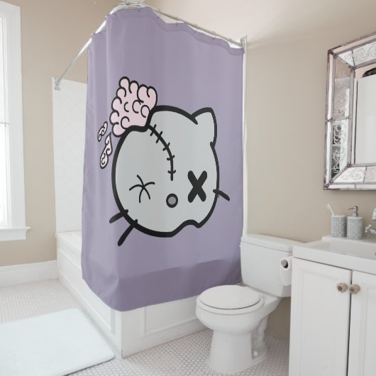 Rideaux De Douche Zombie Kitty (En situation)