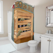 Rideaux De Douche Zombies Derrière La Porte En Bois (En situation)