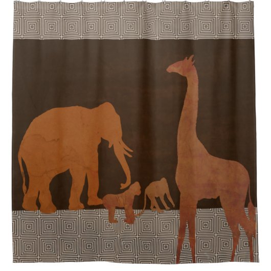 Rideaux De Douche Zoo de Brown Safari (Devant)