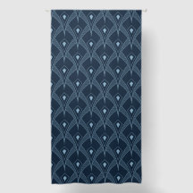 Rideaux - Éventail Art Déco Bleu
