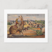 Ride'm Bunny. Briefkaart (Voorkant)