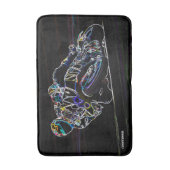 Rider Circle Racing Schets Badmat (Voorkant Verticaal)