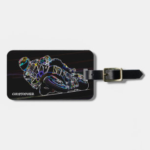 Rider Circle Racing Schets Bagagelabel