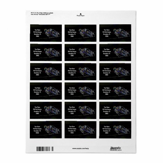 Rider Circle Racing schetsen Etiket (Full Sheet)