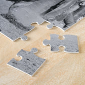 Rider die aan de sluiting hangt legpuzzel (Zijkant)