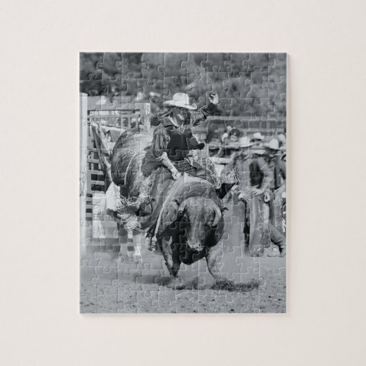 Rider die aan de sluiting hangt legpuzzel (Verticaal)