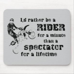Rider for a Minute Dirt Bike Motocross Mousepad Muismat