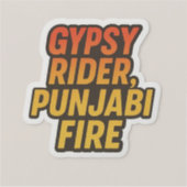 Rider Tzigane, Incendie de Punjabi - Sticker de te (Devant)