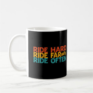Rider van de rijdende harde schijf koffiemok