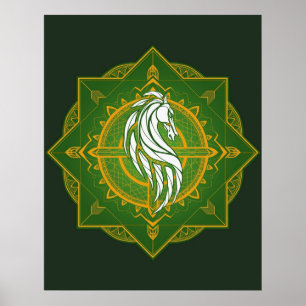 Rider van Rohan Heraldic Colors Poster