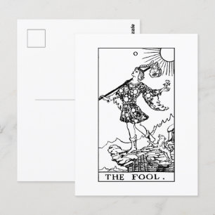 Rider Waite Tarot Major Arcana De Dwaas Briefkaart