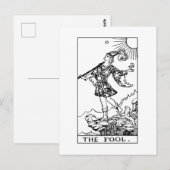Rider Waite Tarot Major Arcana De Dwaas Briefkaart (Voorkant / Achterkant)