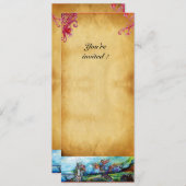 RIDERS EN TEMPÊTE Chevaliers Invitation de parchem (Devant / Derrière)