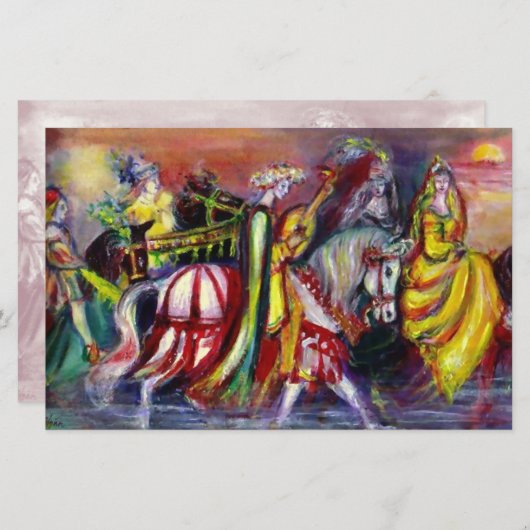 RIDERS IN DE NACHT Fantasy Briefpapier (Voorkant / Achterkant)