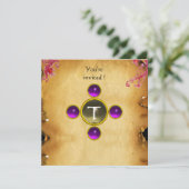 RIDERS IN DE STORM monogram amethyst Kaart (Staand voorkant)