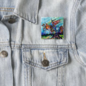 RIDERS IN DE STORM VIERKANTE BUTTON 5,1 CM (In situ)