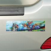 RIDERS IN HET STORM Medieval Knight Horseback Bumpersticker (Op auto)