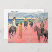 Riders op het strand van Paul Gauguin Briefkaart (Voorkant / Achterkant)