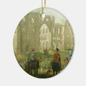 Riders Pausing the Ruins of Rievaulx Abbey, c.1 Keramisch Ornament (Links)