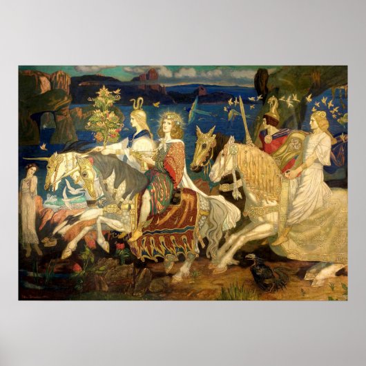 Riders van de Sidhe Celtic Revival Art van Duncan Poster (Voorkant)