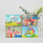 Rides and Soaker Photo Invitation Kaart (Staand voorkant)