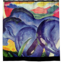 Rideurs bleus chevaux de Franz Marc Rideau de douc