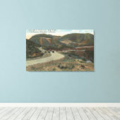 Ridge Route to Swede's Cut & Bakersfield Canvas Afdruk (Insitu (Houten vloer))