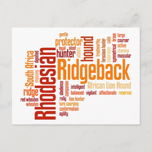 Ridgeback Briefkaart (Voorkant)