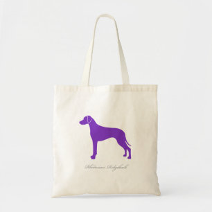Ridgeback Canvas tas Rhodesiaans (paars silhouet)