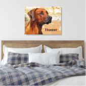 Ridgeback Dog Canvas Afdruk (Insitu (Slaapkamer))