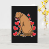 Ridgeback Dog Gift Ida Kaart (Gele Bloem)