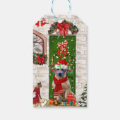 Ridgeback Dog Kerstmis Rhodezesisch Cadeaulabel (Achterkant)